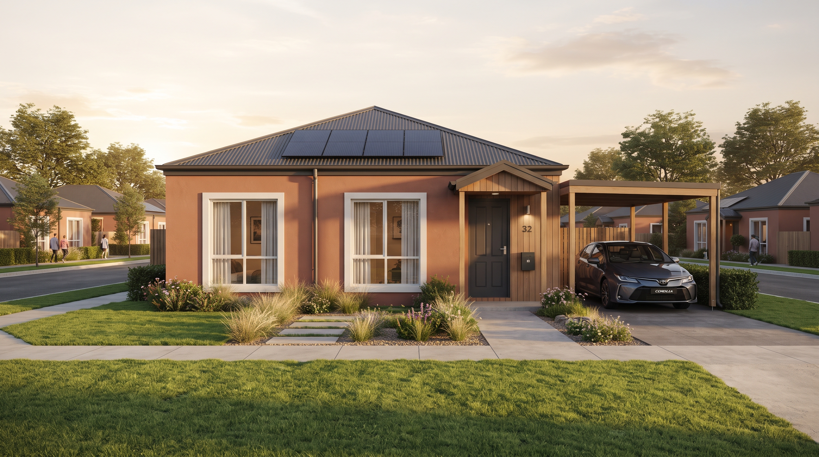 Exterior view of the Haven Duo two-bedroom home